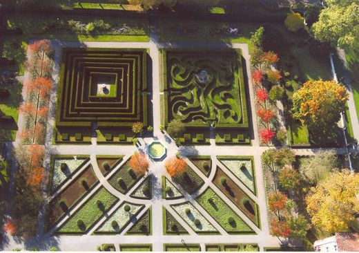 Kloster und Schloss Salem, Luftaufnahme Labyrinth