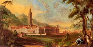 Klosteranlage Salem mit Turm, Andreas Brugger, um 1765