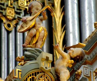 Detailansicht Orgel im Münster von Kloster und Schloss Salem