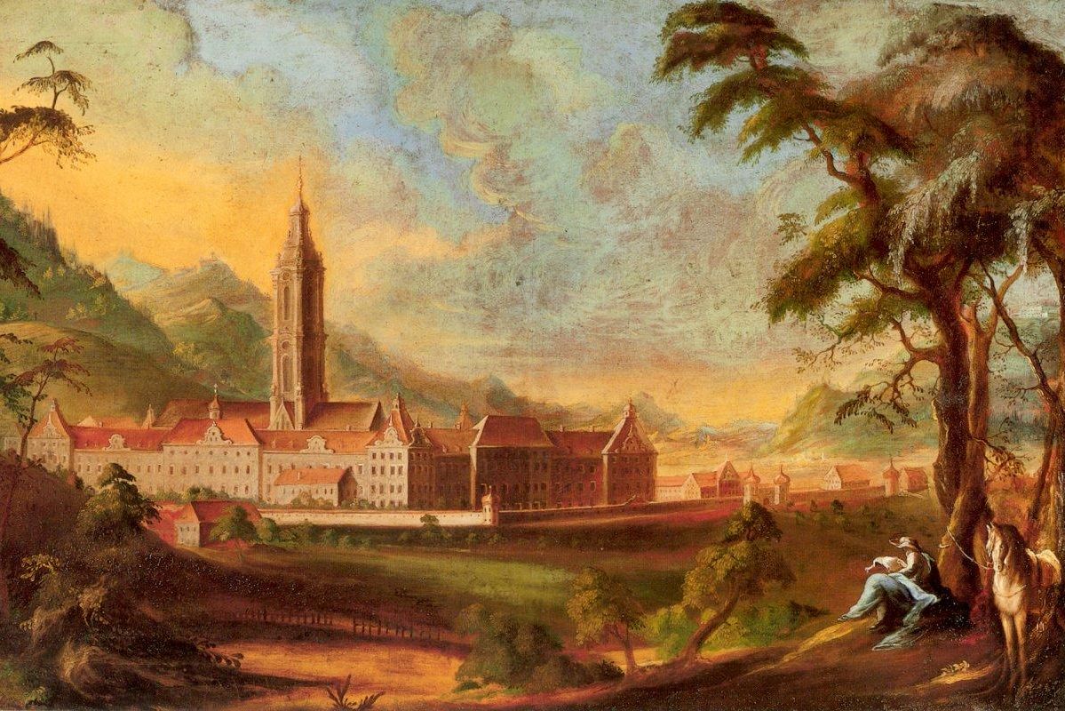 Klosteranlage Salem mit Turm, Andreas Brugger, um 1765
