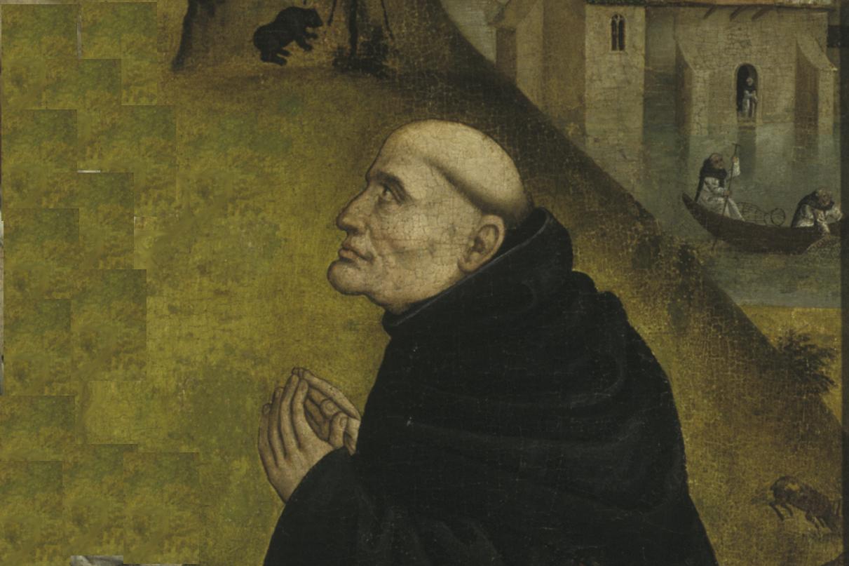 Bernhard von Clairvaux, Ausschnitt aus einem Tafelbild von 1485