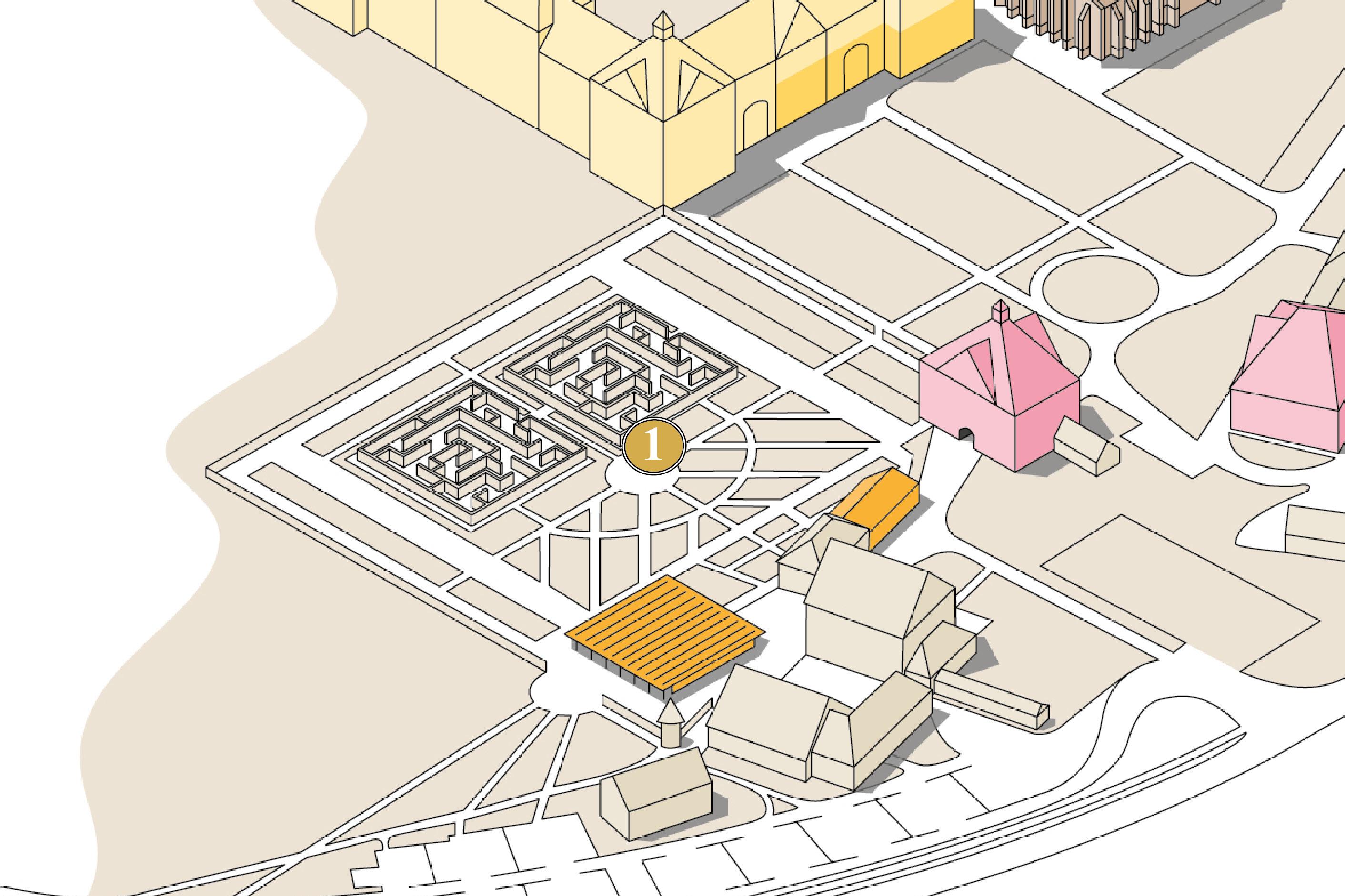 Kloster und Schloss Salem, Plan der Obst- und Weintour, Station 1