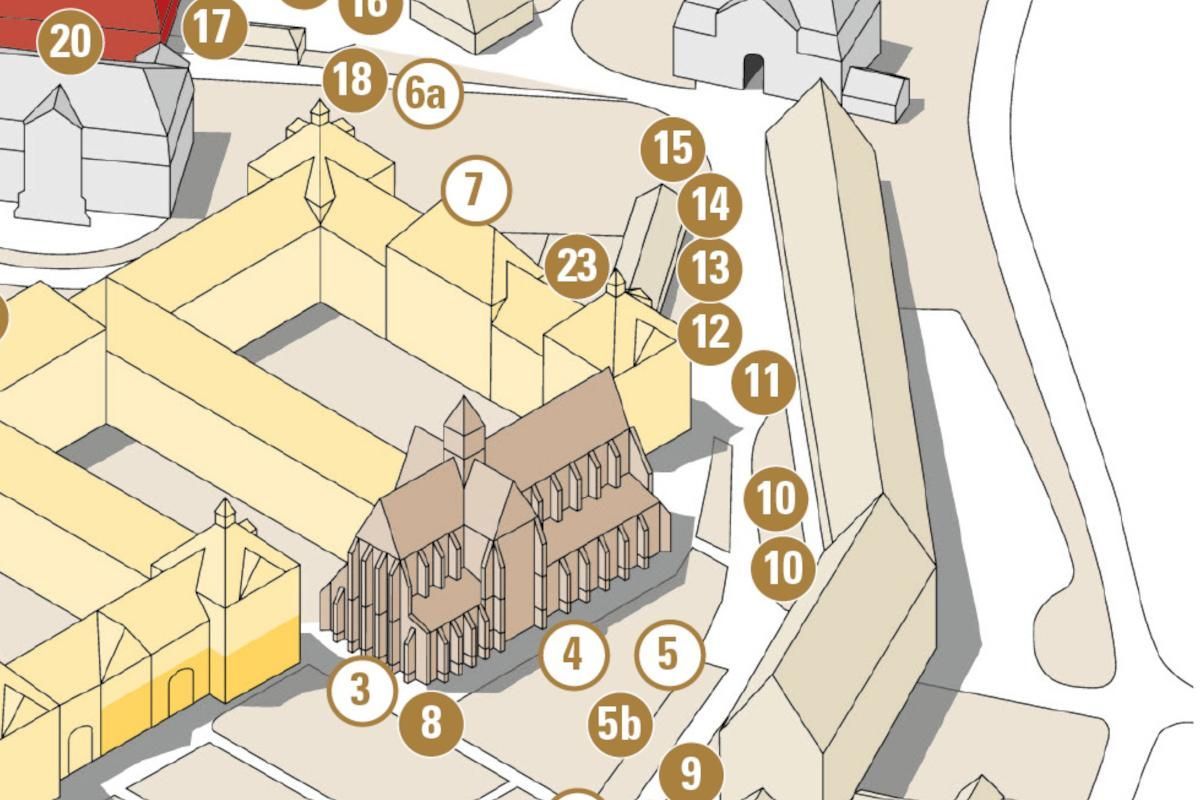 Kloster und Schloss Salem, Plan des Baumrundgangs, Station 3