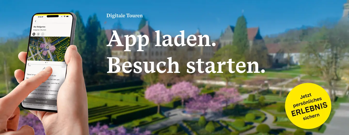 Kloster und Schloss Salem, Werbebanner zur App „Monument BW“