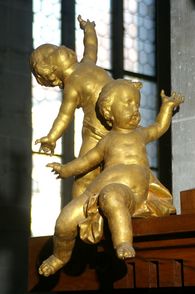 Foto: Staatliche Schlösser und Gärten Baden-Württemberg, Hermann Boehne Goldene Putti in der ehemaligen Klosterkirche von Kloster und Schloss Salem