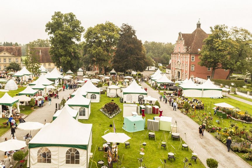 Kloster und Schloss Salem, Impression der Home & Garden von oben 