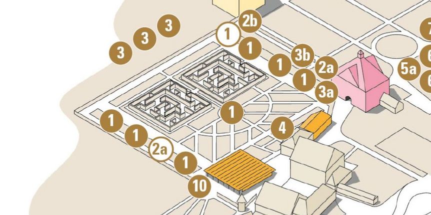 Kloster und Schloss Salem, Plan des Baumrundgangs, Station 1
